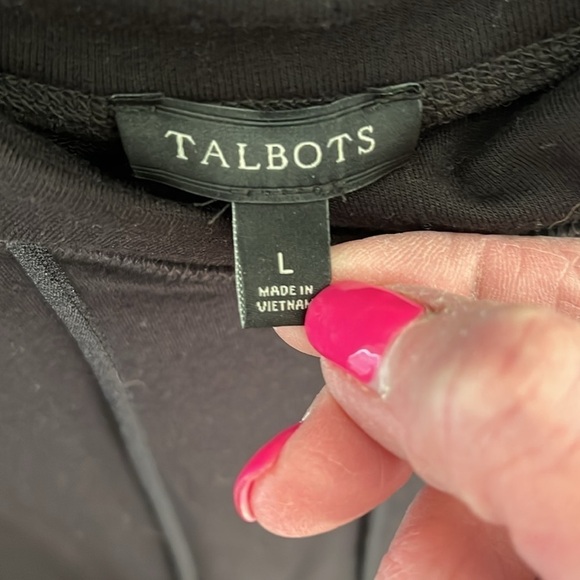 NWOT Talbots Women’s Black Poncho Top Size Large - Picture 3 of 9